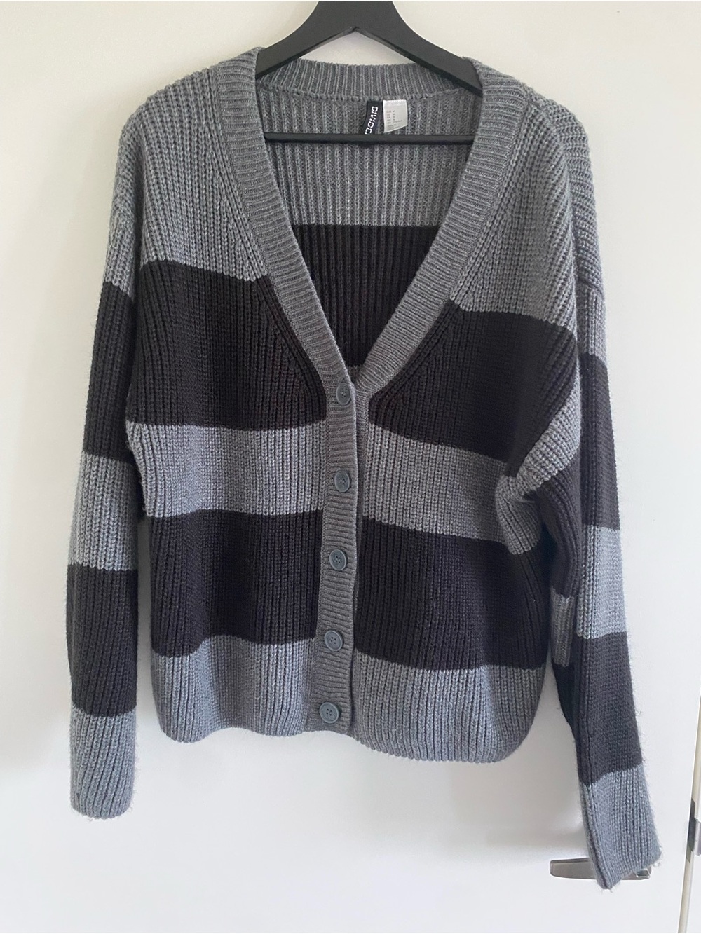 H&M Striped Knit Cardigan